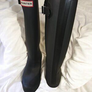 Hunter Original Tour Foldable Tall Rain BOOTS with Boot Liners